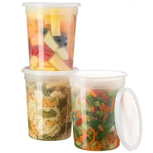 Basix Deli Food Storage Container With Lids 32 Ounce Pack Of 24 Deli Containers