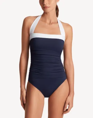 Bel Air Shirred Bandeau One Piece