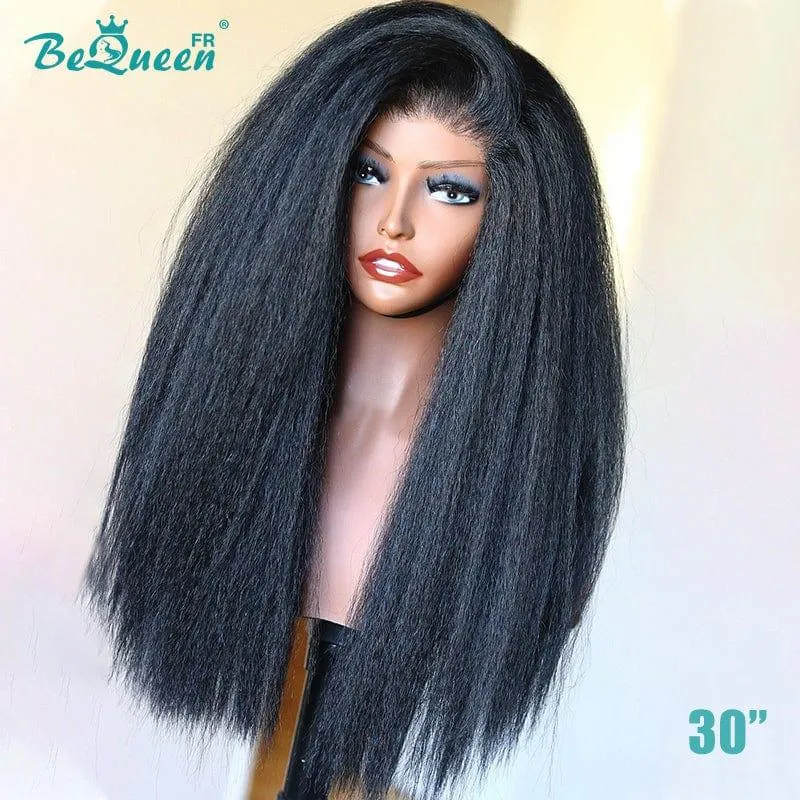 Bequeen "Iwa" Prix Déstockage Perruque Longue Kinky Straight avec Lace Closure 4X4 30 pouces