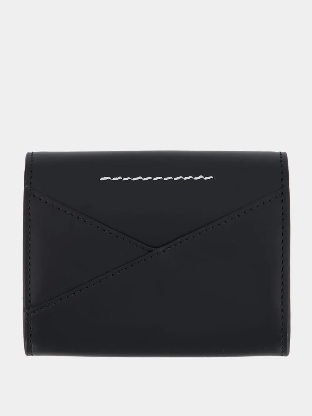 Black Leather Flap Wallet