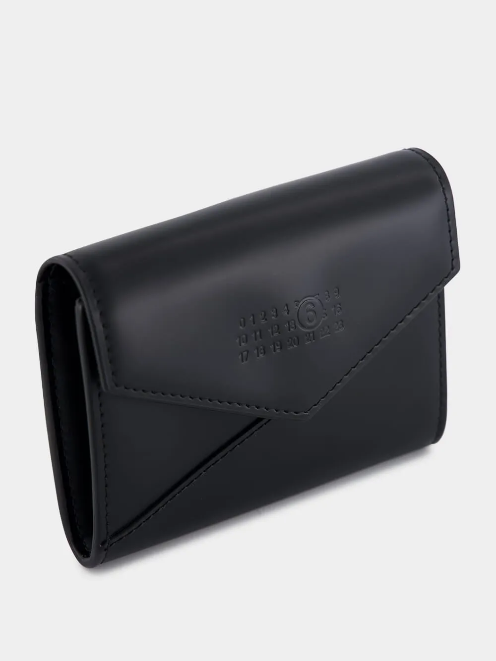 Black Leather Flap Wallet
