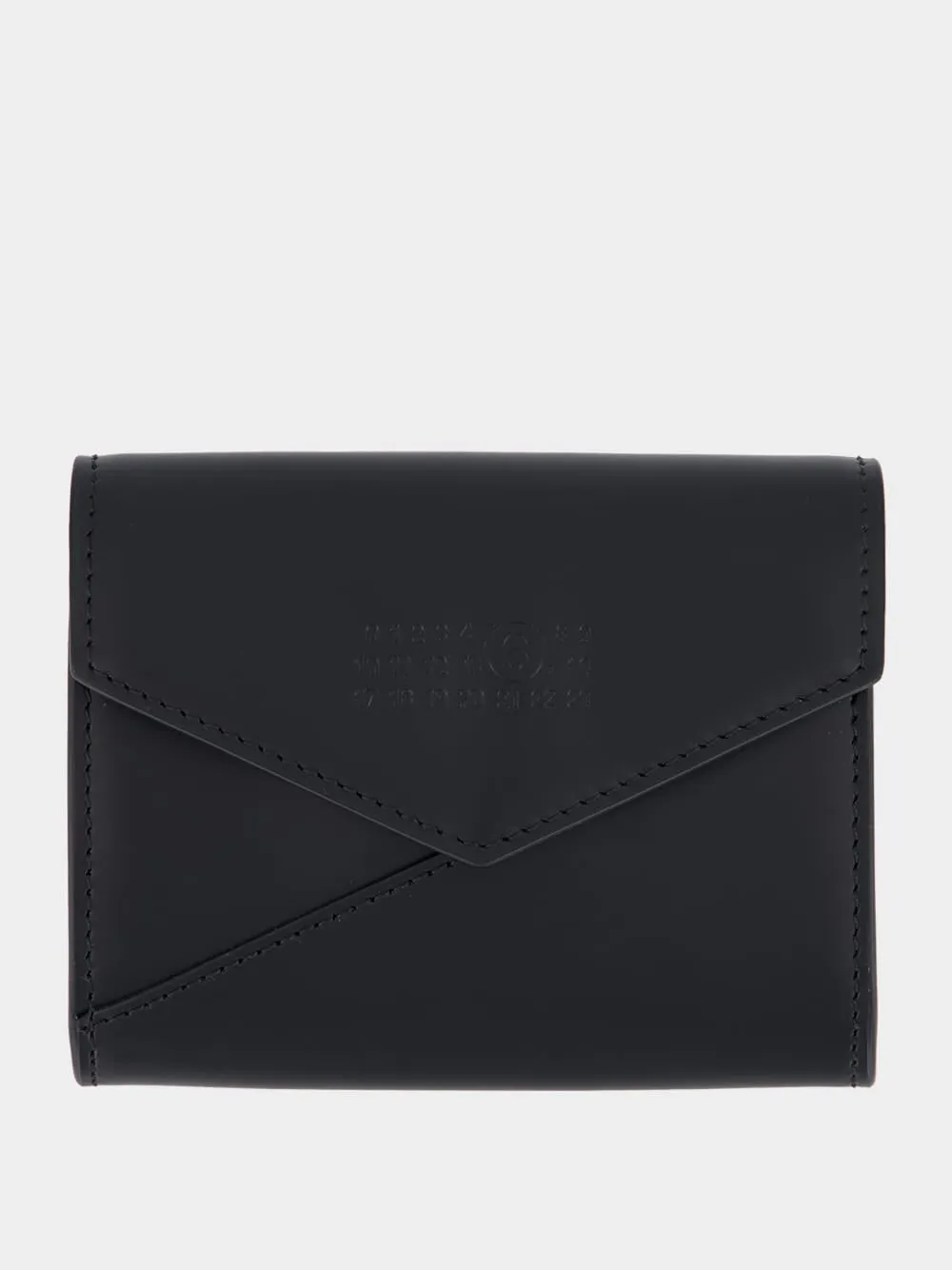 Black Leather Flap Wallet