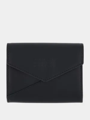 Black Leather Flap Wallet