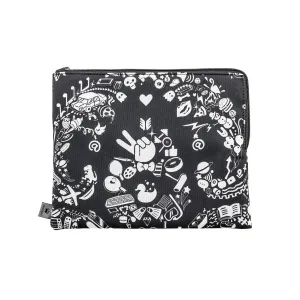Black New World Damask Clutch