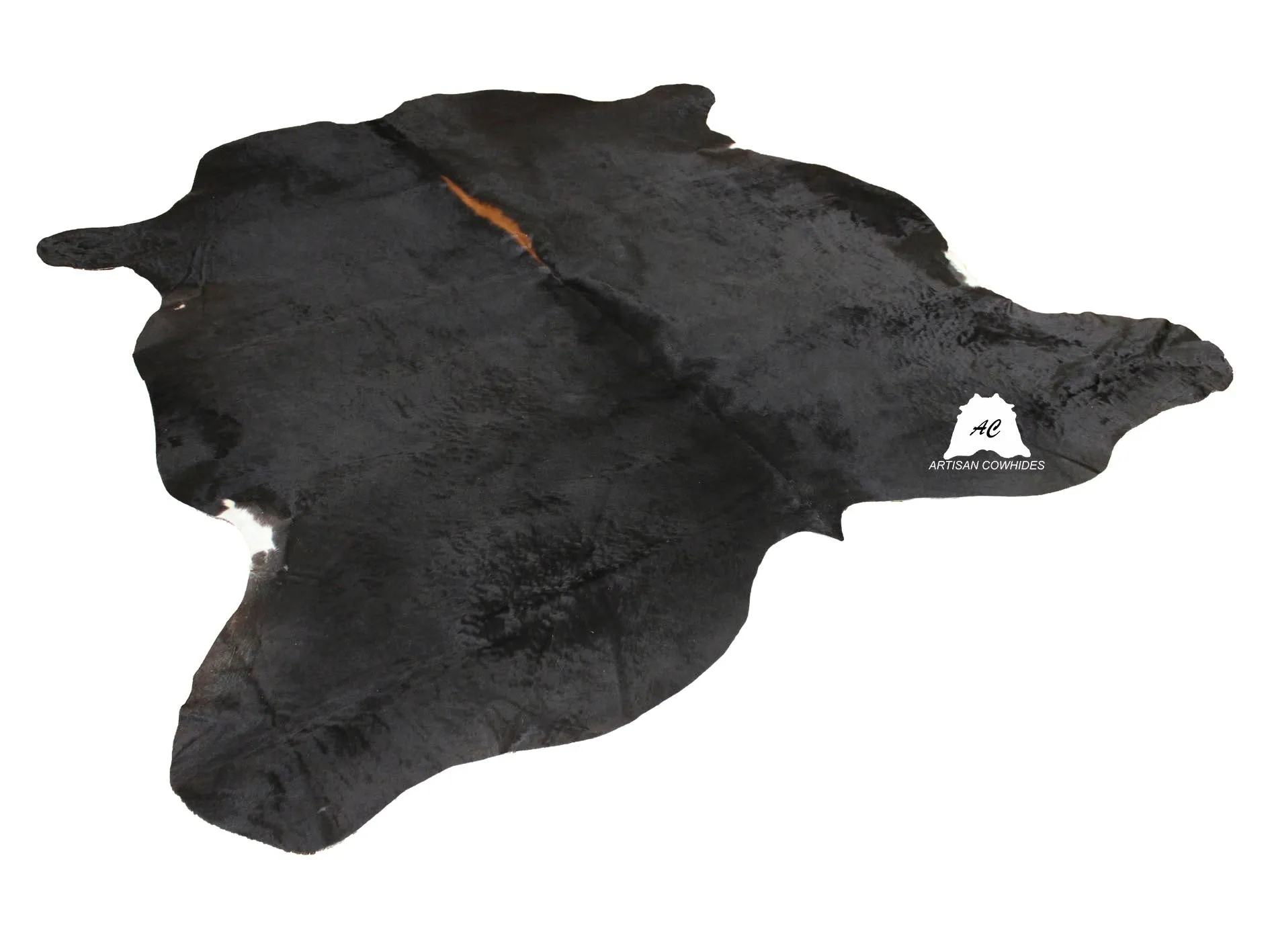 Black Spine Cowhide Rug - Size (7'8”x7'2” Ft)  | Premium Cowhide Rug