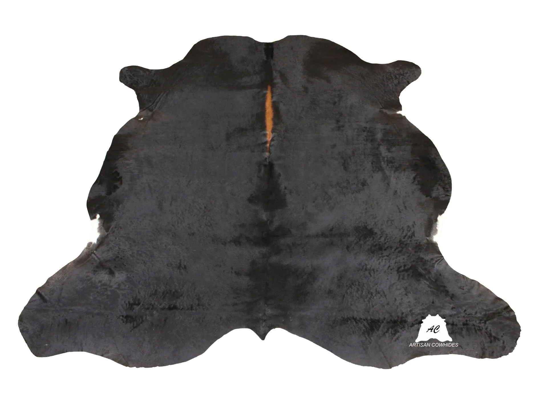 Black Spine Cowhide Rug - Size (7'8”x7'2” Ft)  | Premium Cowhide Rug