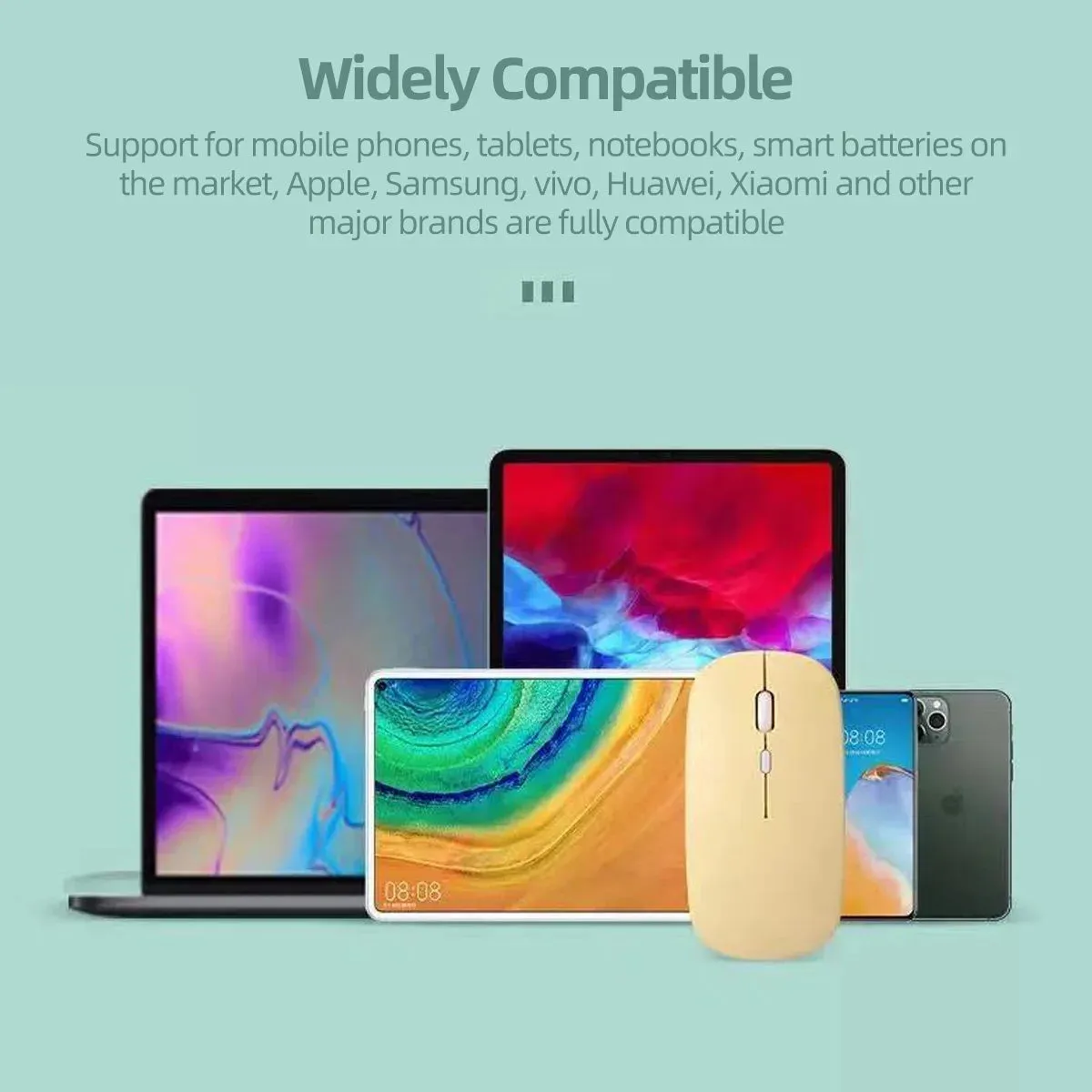 Bluetooth Wireless Mouse for Laptop & Notebook Computers