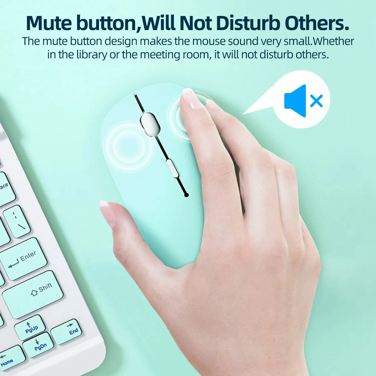 Bluetooth Wireless Mouse for Laptop & Notebook Computers