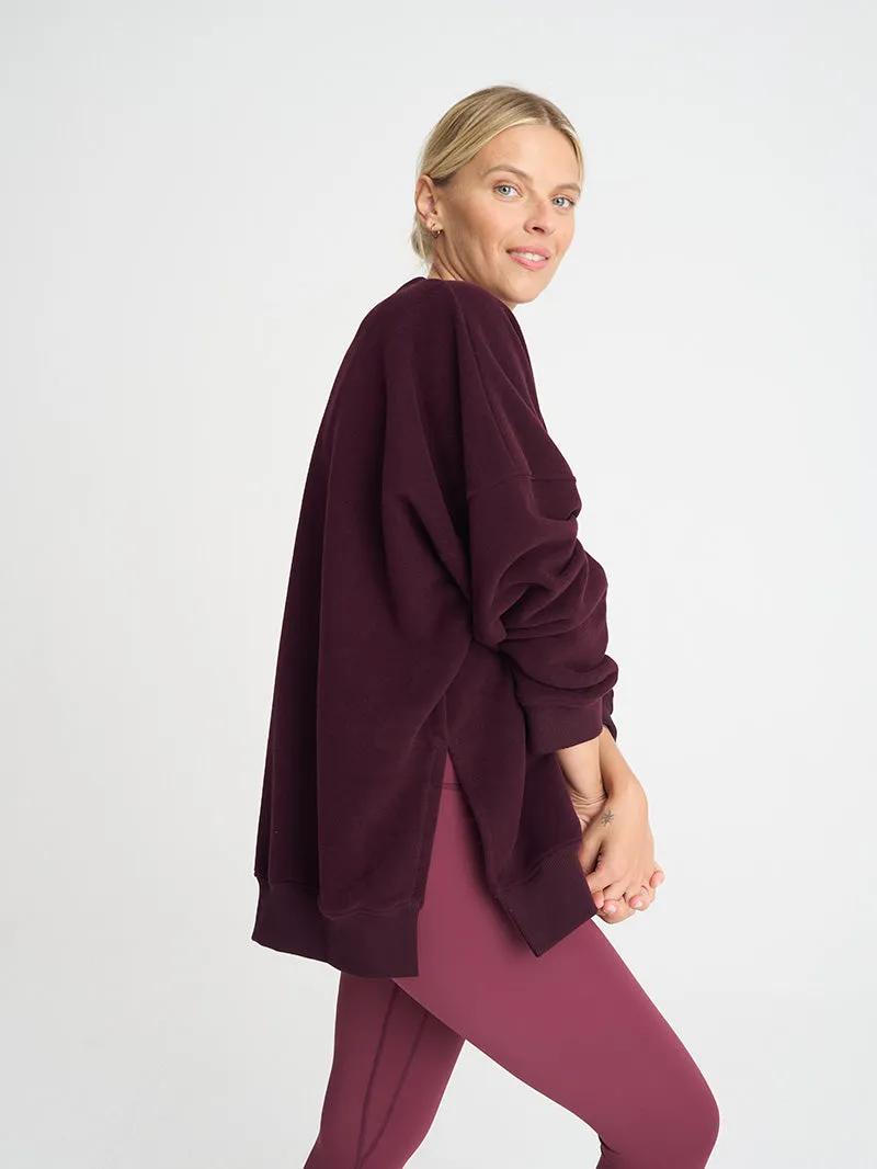 Bluza oversize Kind, Burgundy