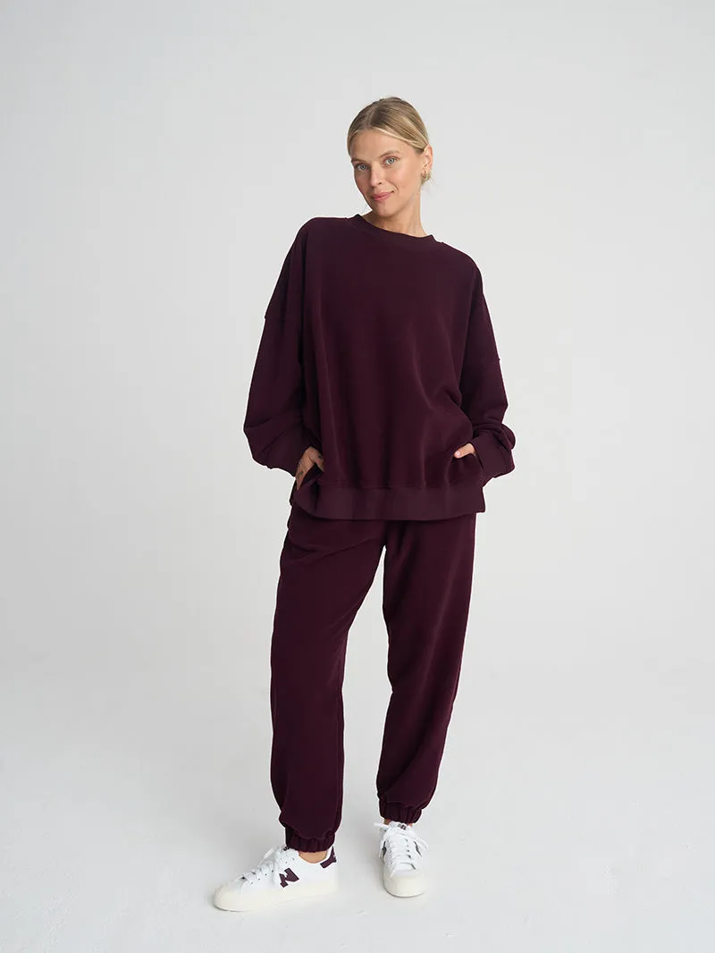 Bluza oversize Kind, Burgundy