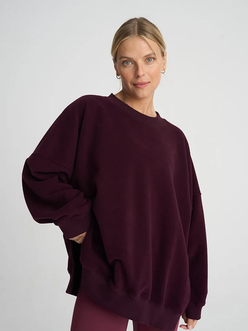 Bluza oversize Kind, Burgundy