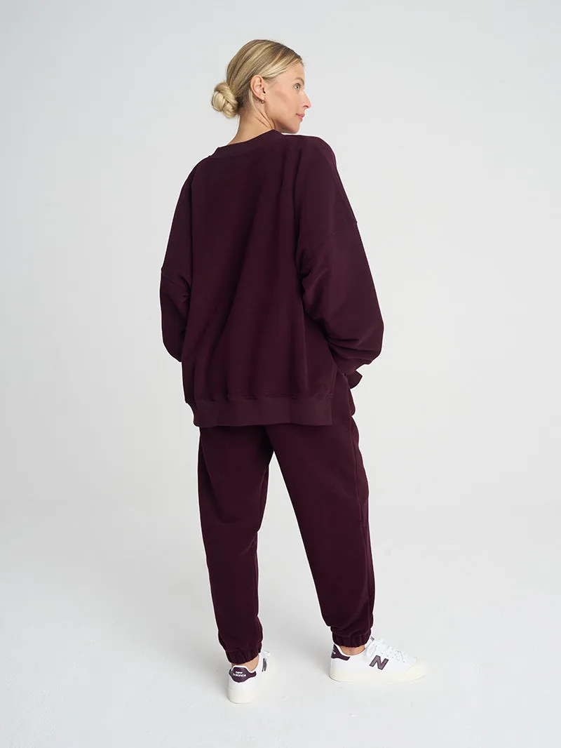 Bluza oversize Kind, Burgundy