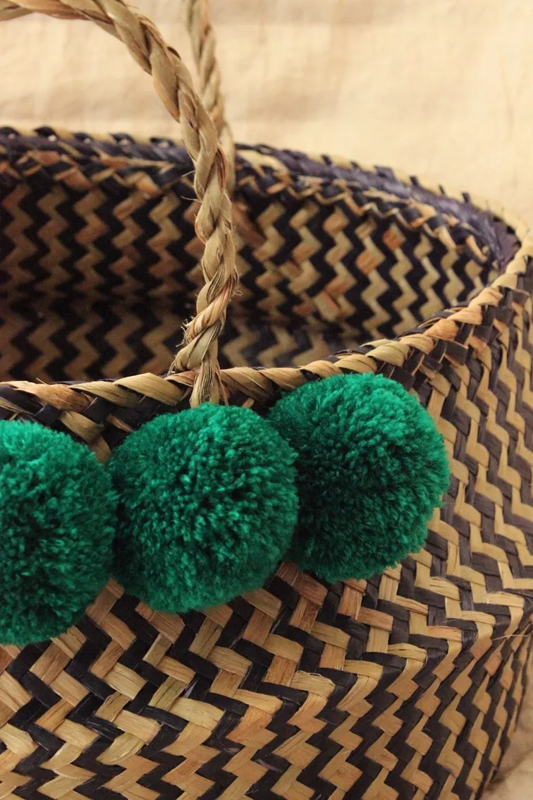 Borneo Extra Wide Zig-zag Belly basket - with