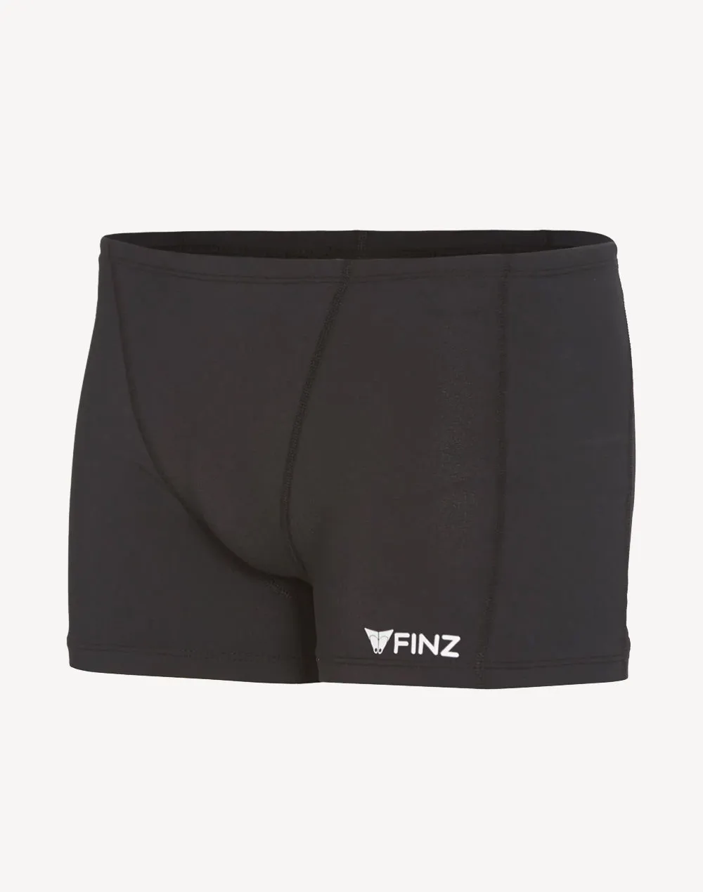 Boys Solid Polyester Square Leg Swim Short