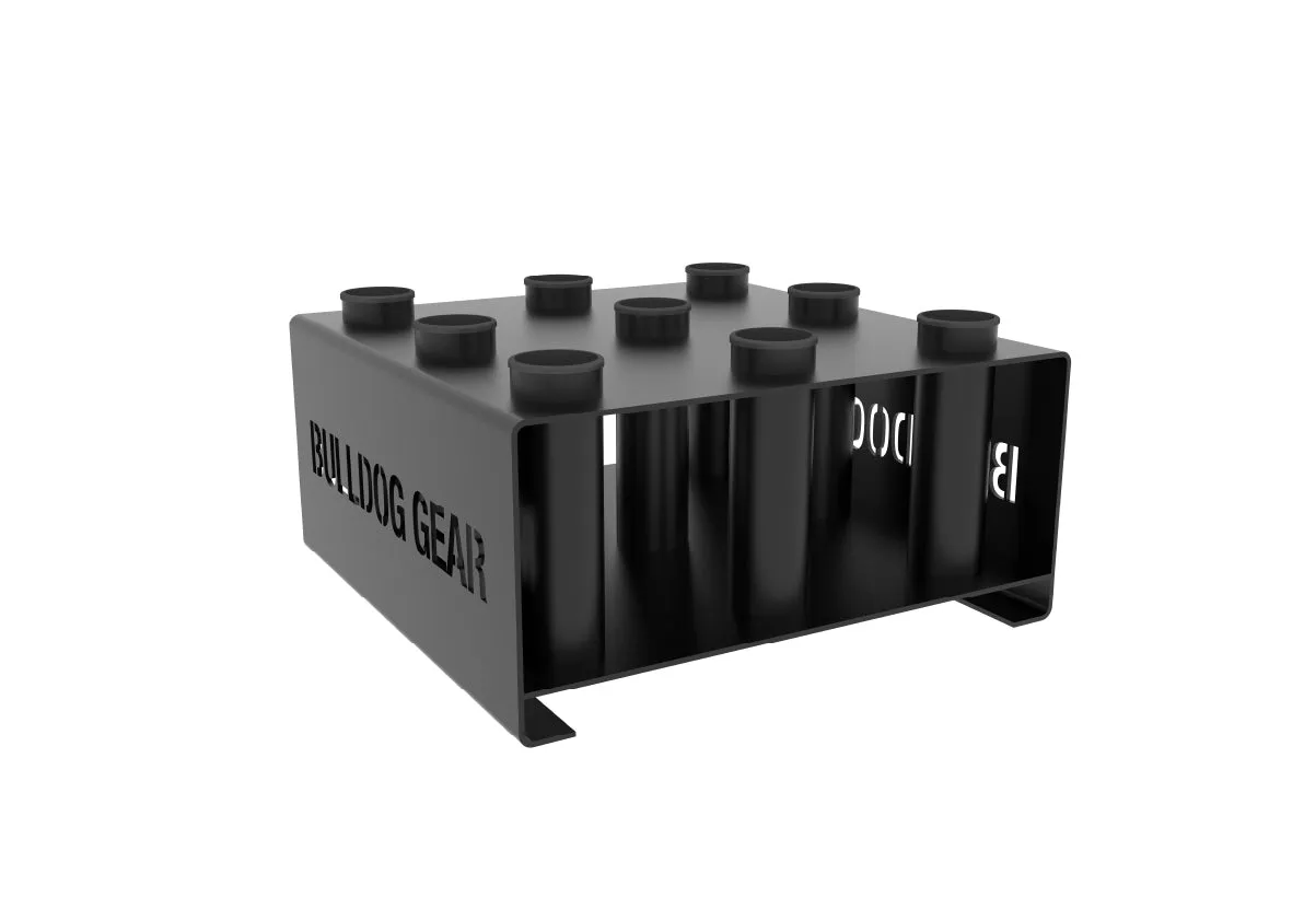 Bulldog Gear - Freestanding Vertical 9 Bar Holder Barbell Storage