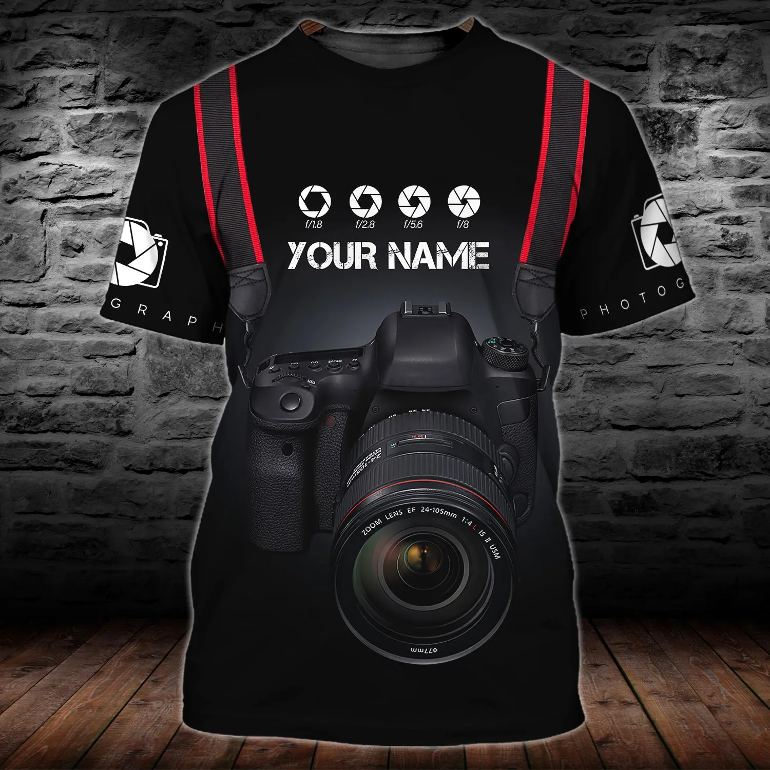 Camera 01 - Personalized Name 3D Tshirt