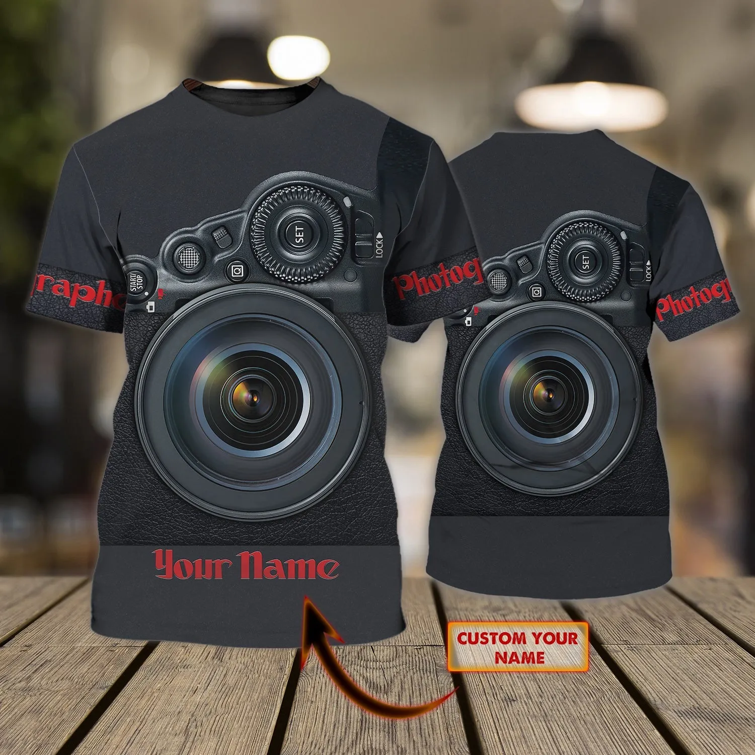Camera 1X - Personalized Name 3D Tshirt