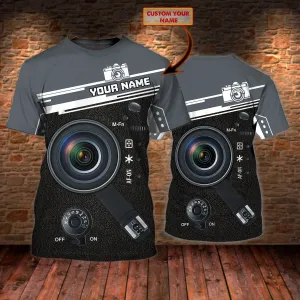 Camera - Personalized Name 3D Tshirt - 107