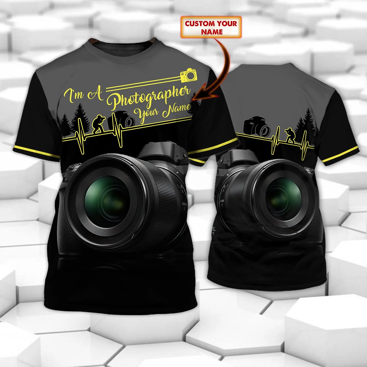 Camera - Personalized Name 3D Tshirt - 240