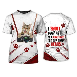 Camera Phographer Cat I Shoot People Shirt