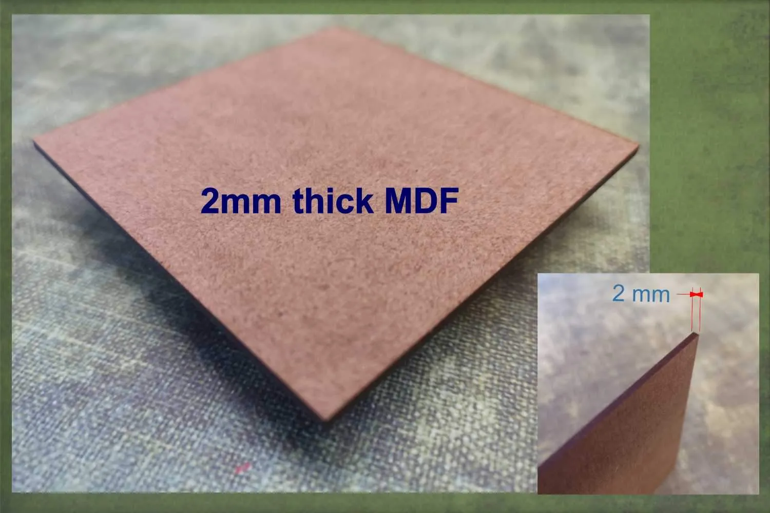 Camera side view - wooden craft shape - 2mm MDF