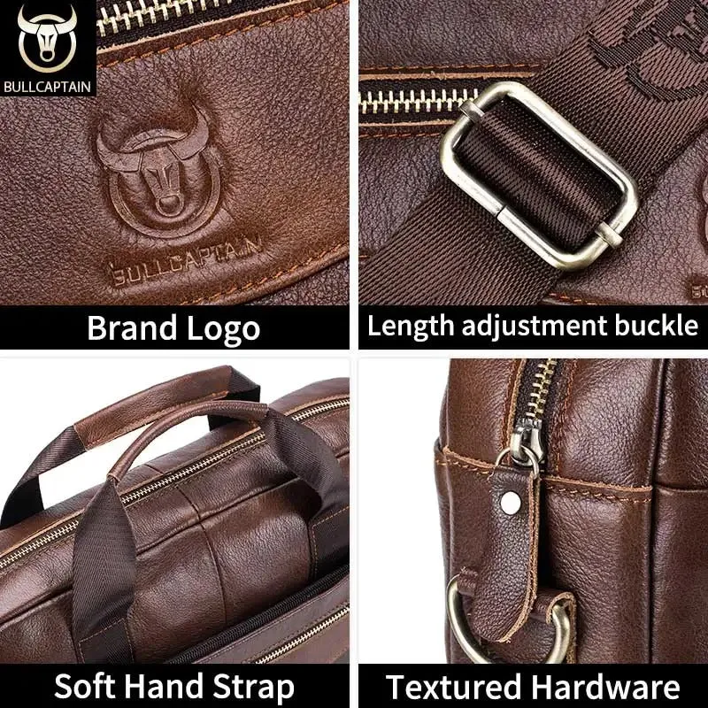 CAPTAIN | Genuine Leather Messenger Bag for Work