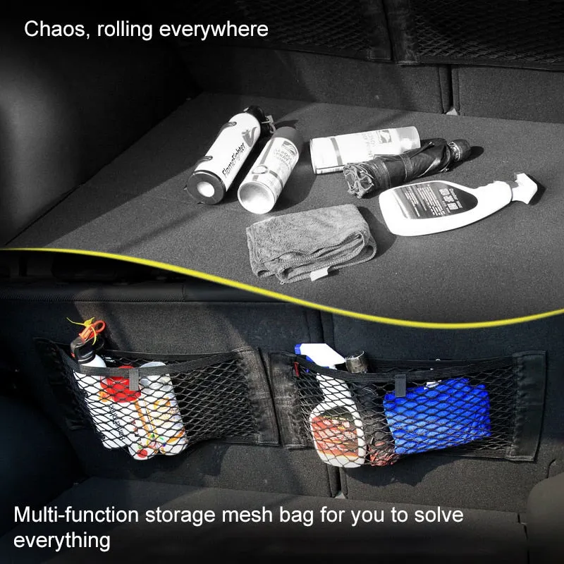 Car Use Mesh Elastic Storage String Bag
