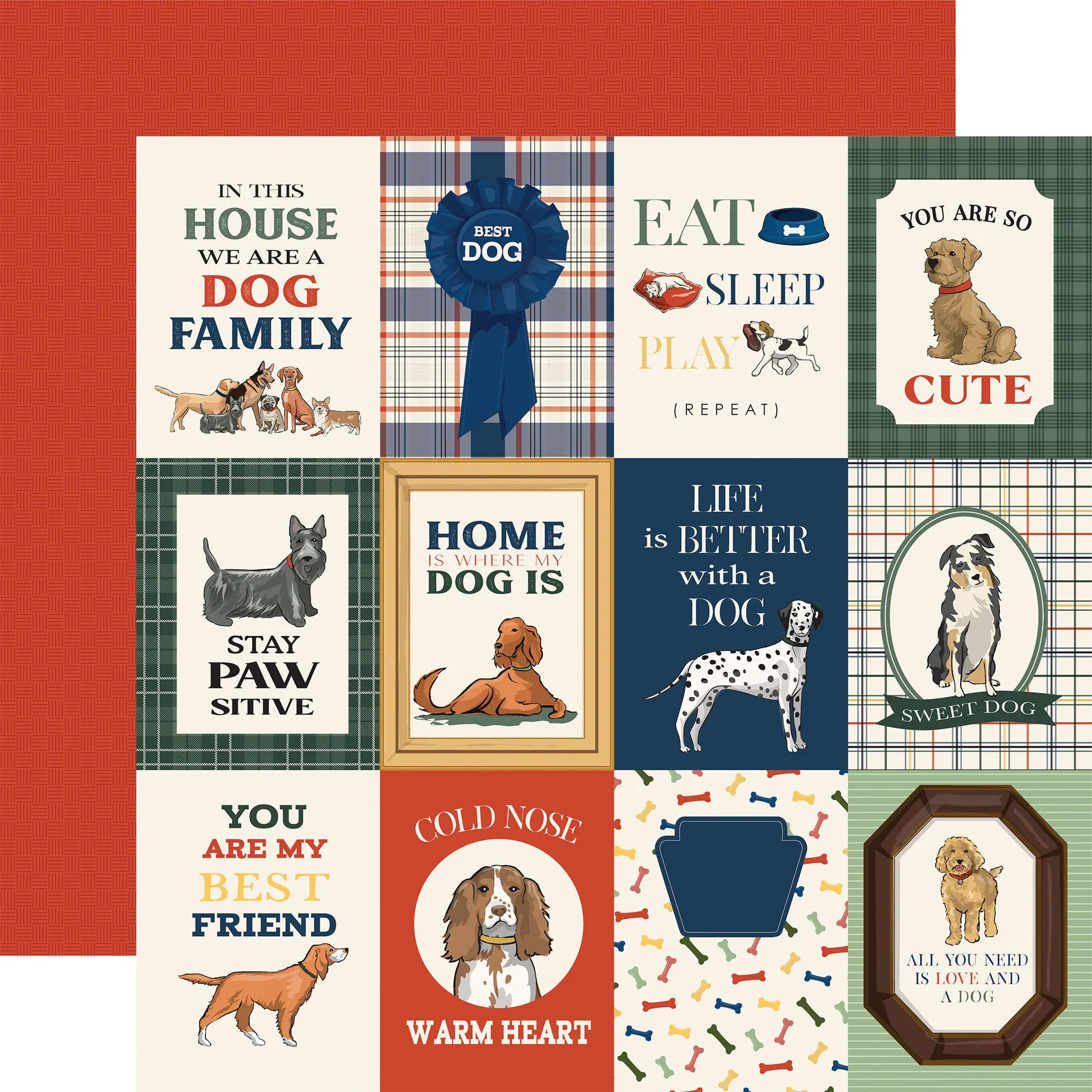 Carta Bella - Best In Show - 12x12 Single Sheet / 3x4 Journaling Cards
