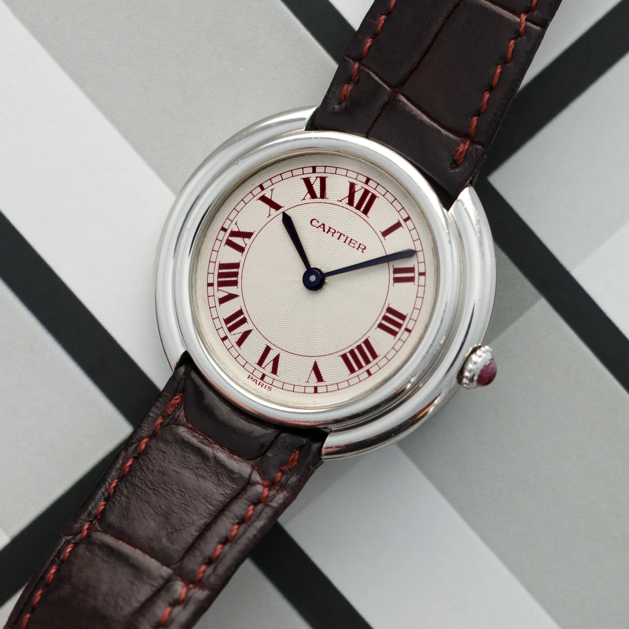 Cartier Platinum Vendome Watch, 1974