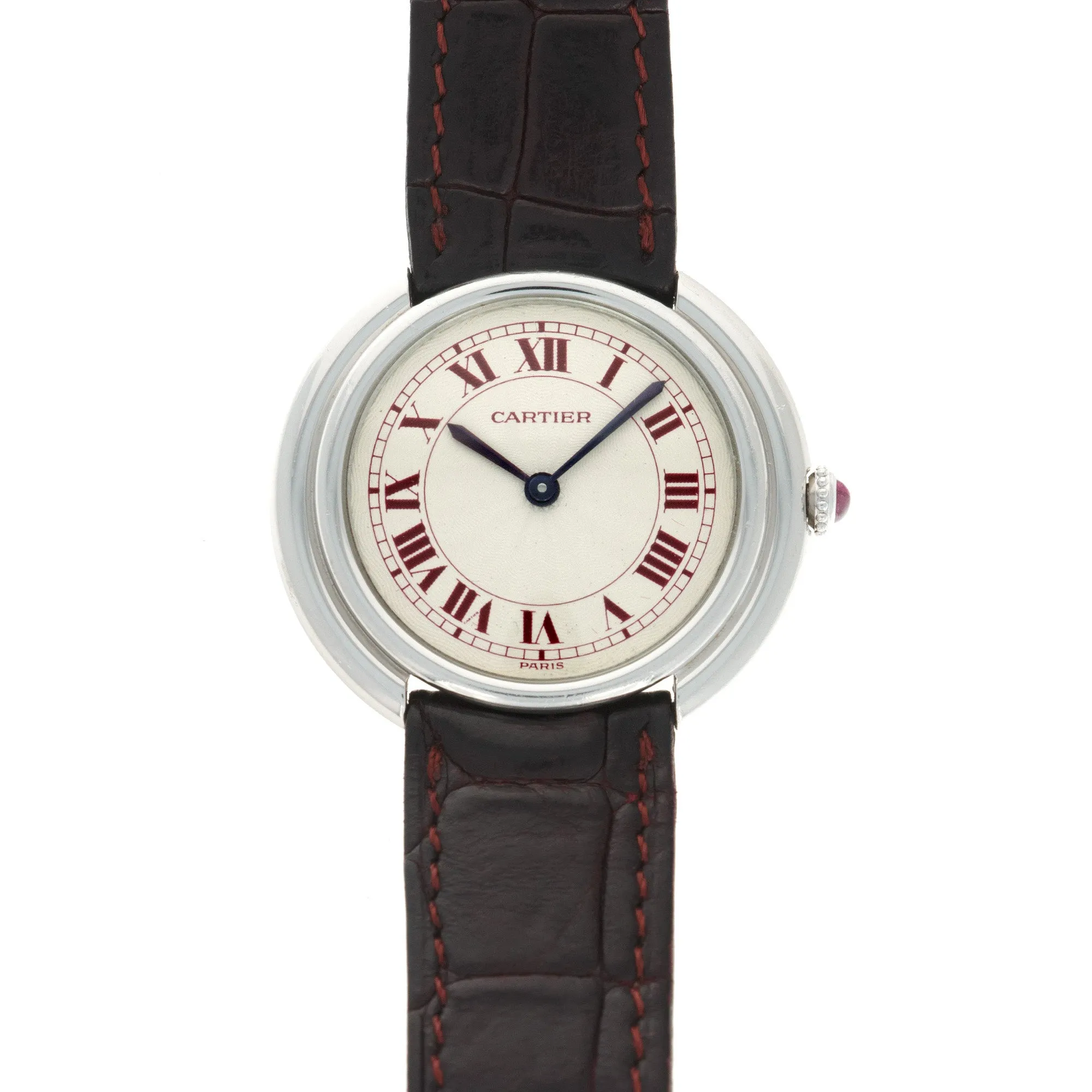 Cartier Platinum Vendome Watch, 1974