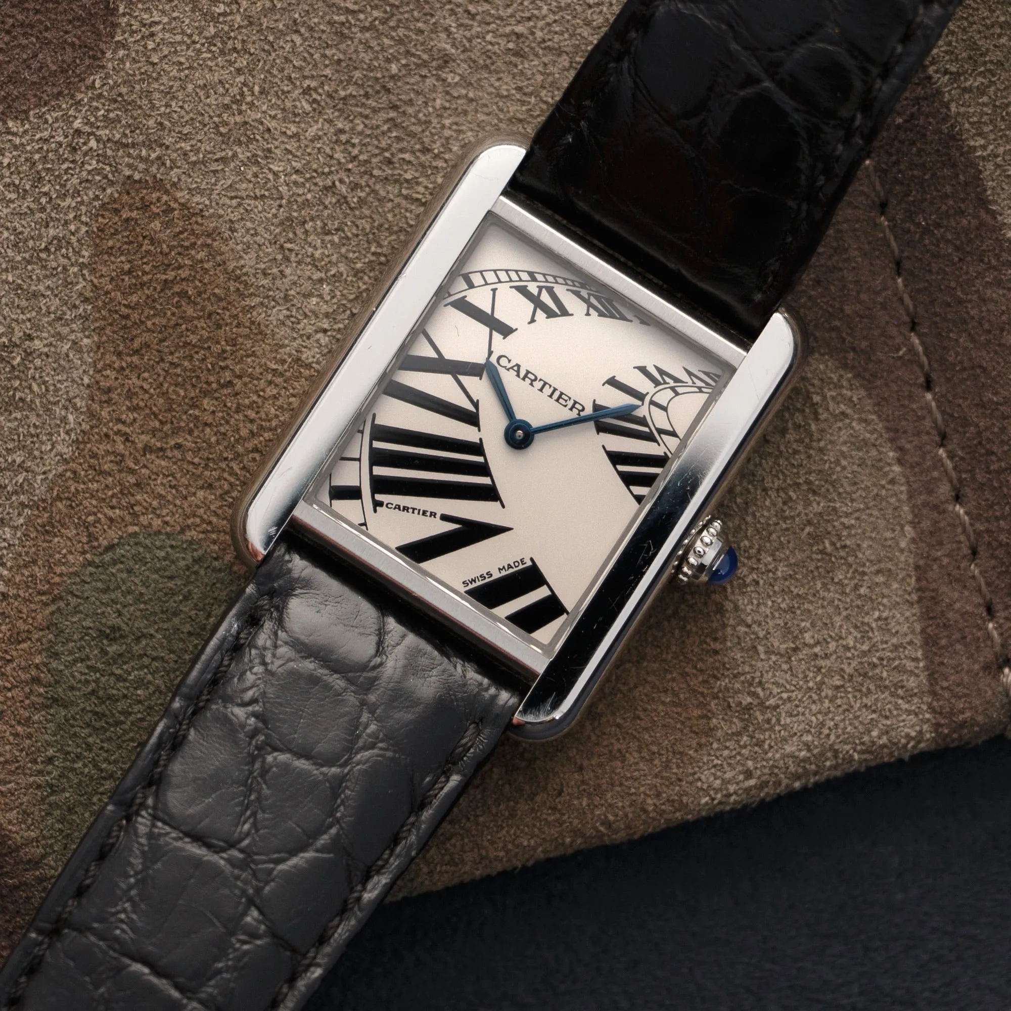 Cartier Tank Solo Piano Dial Watch
