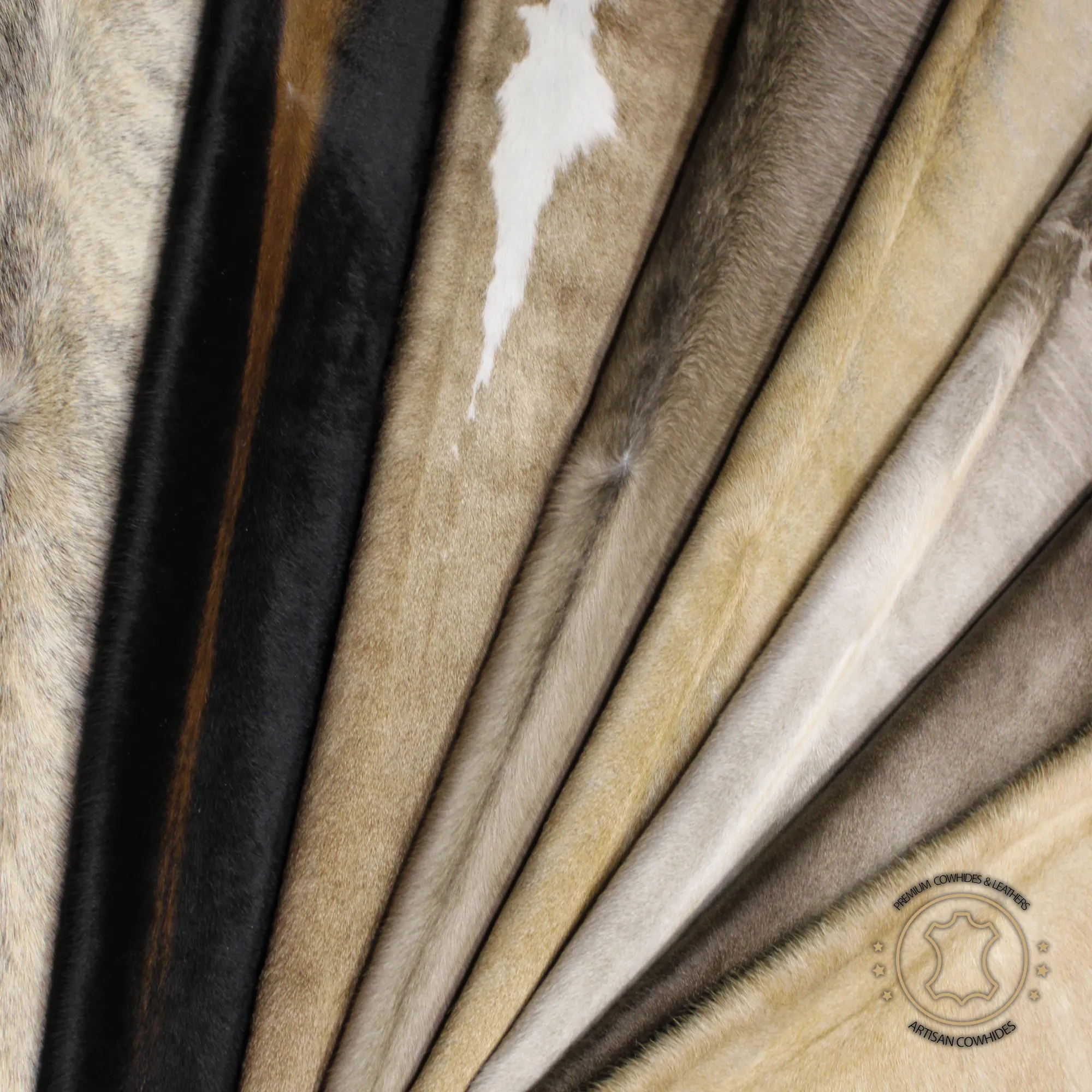 Champagne Cowhide Rug - Size: 7 x 7 Ft - Premium Cowhide Rug