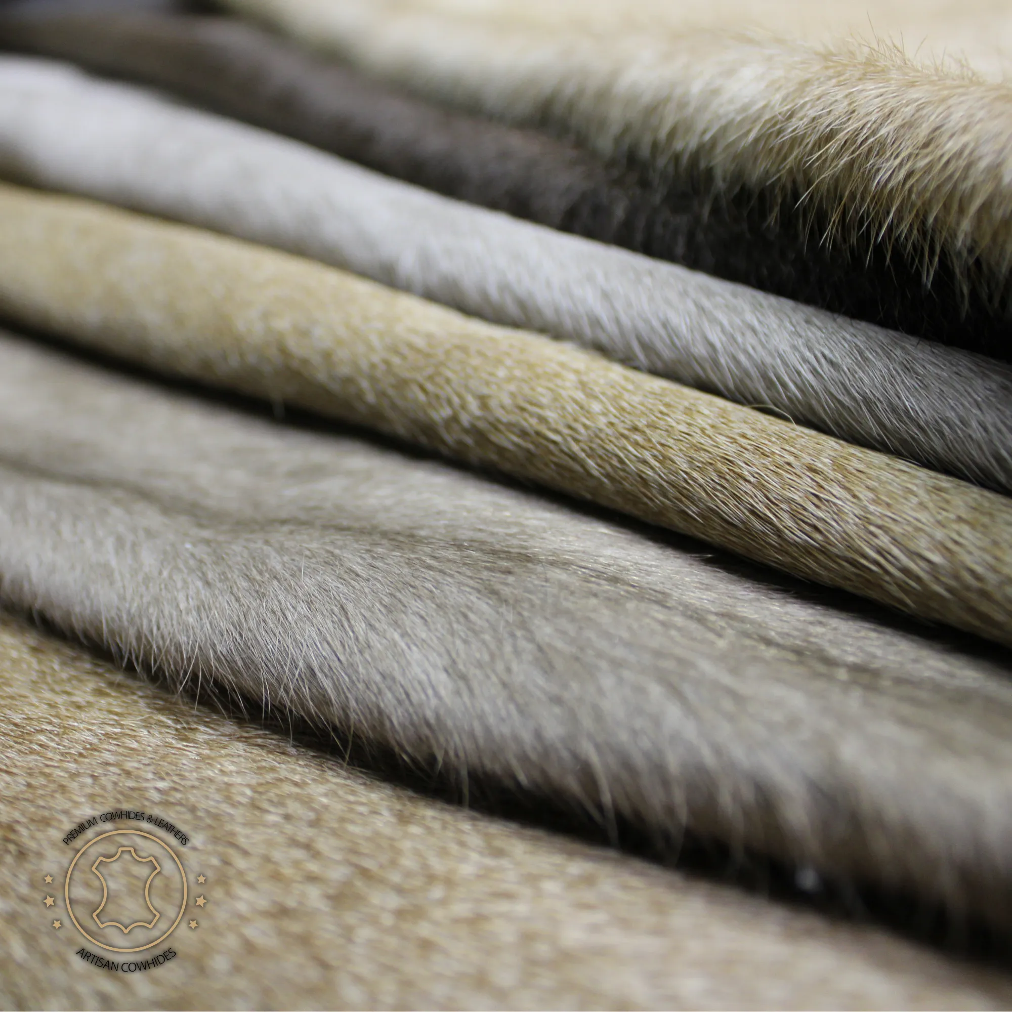 Champagne Cowhide Rug - Size: 7 x 7 Ft - Premium Cowhide Rug