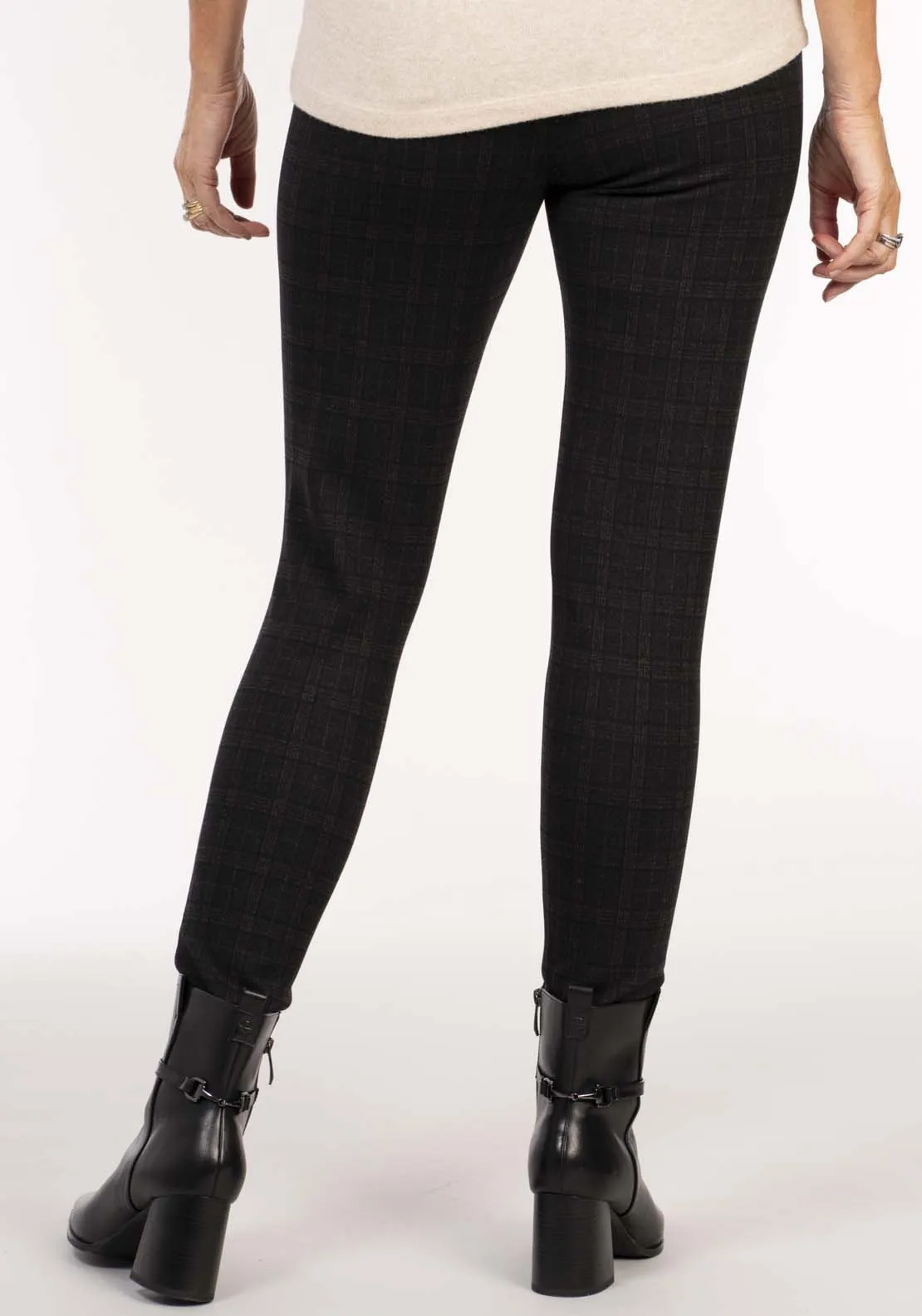 Check Ponte Pant - Red