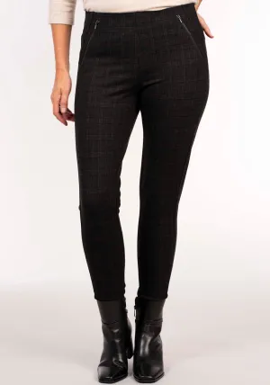 Check Ponte Pant - Red