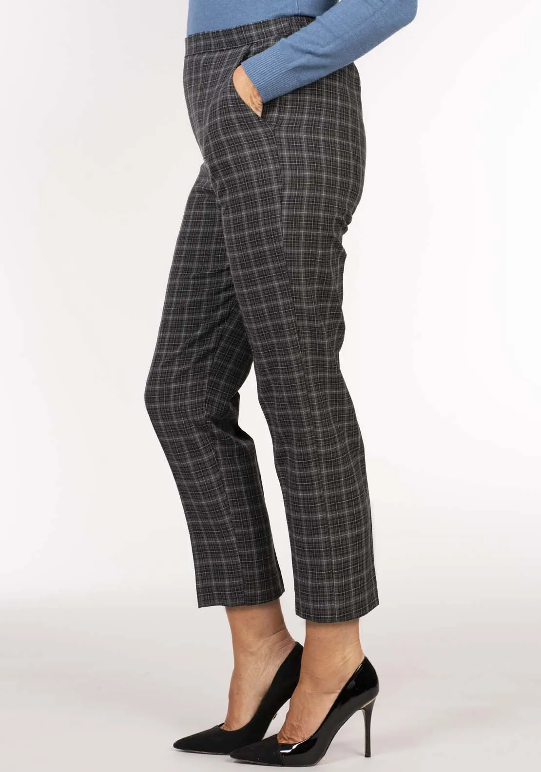 Check Pv Bk Elst Pant - Check