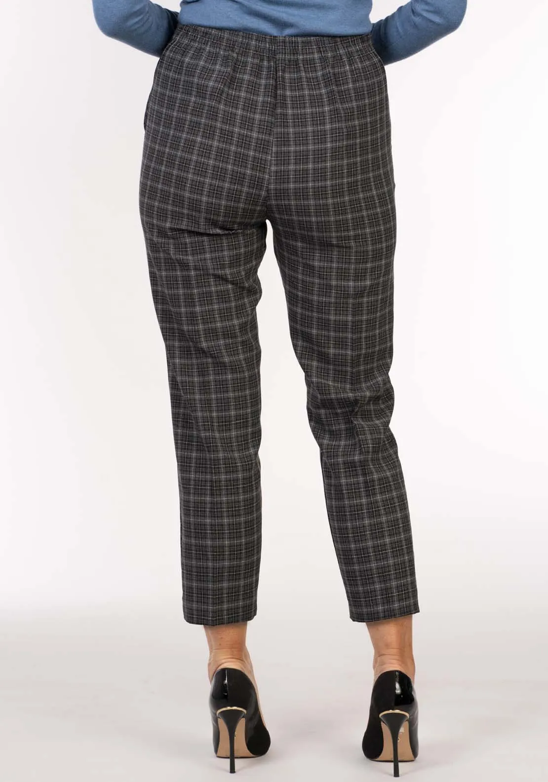 Check Pv Bk Elst Pant - Check
