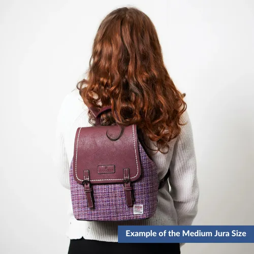Chestnut & Blue Tartan Jura Backpack with Harris Tweed®