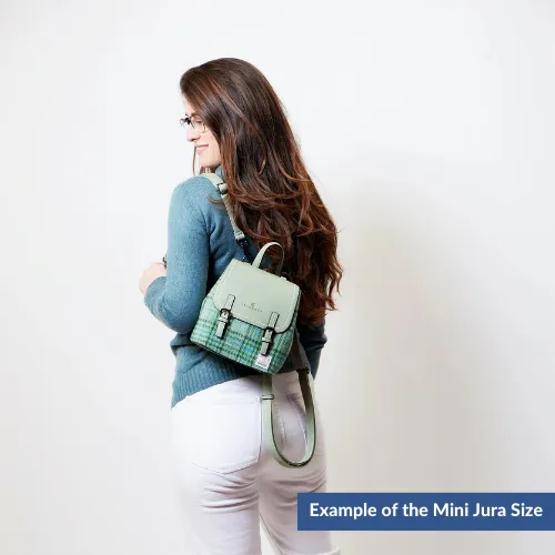 Chestnut & Blue Tartan Jura Backpack with Harris Tweed®