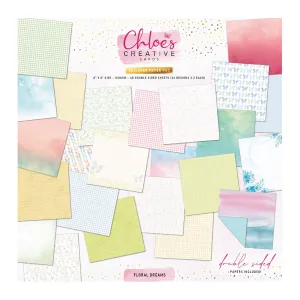 Chloes Creative Cards 8x8” Designer Paper Pad – Floral Dreams