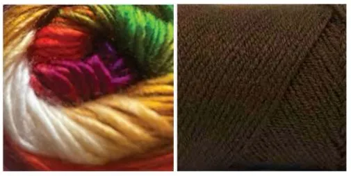 CHOCOLATE   DREAMING COLORFUL - Falling Leaves Scarf YARN KIT
