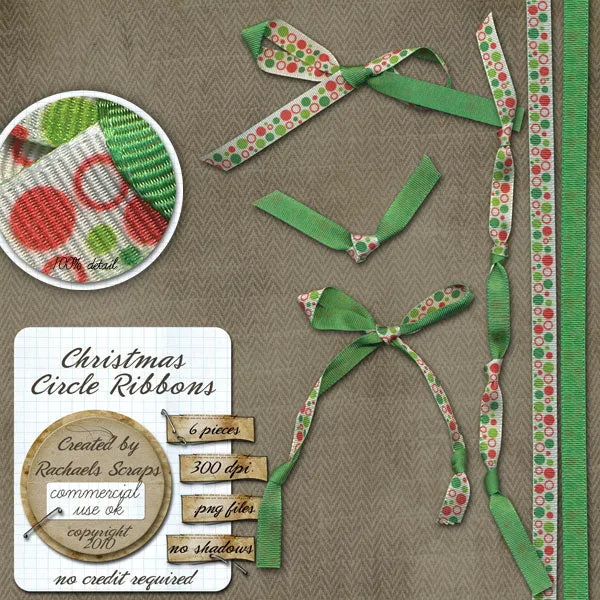 Christmas Circles Ribbons