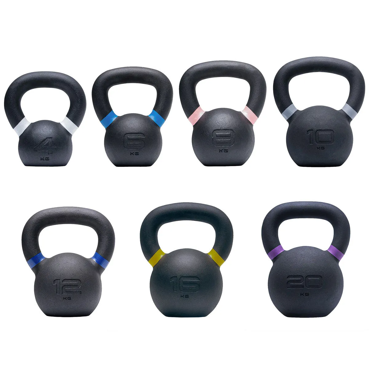 Classic Cast Iron Kettlebell Expanded Beginner Pack (4,6,8,10,12,16,20)