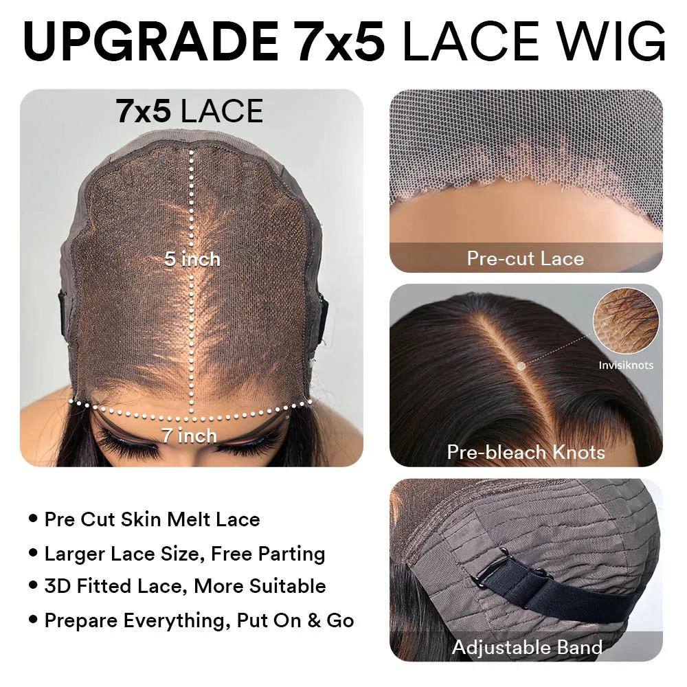 Classic Ombre Chesnut Bouncy Curls Short 5x5 Lace Closure Wig