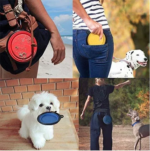 Collapsible Travel Dog Bowls - 3 Pack Set