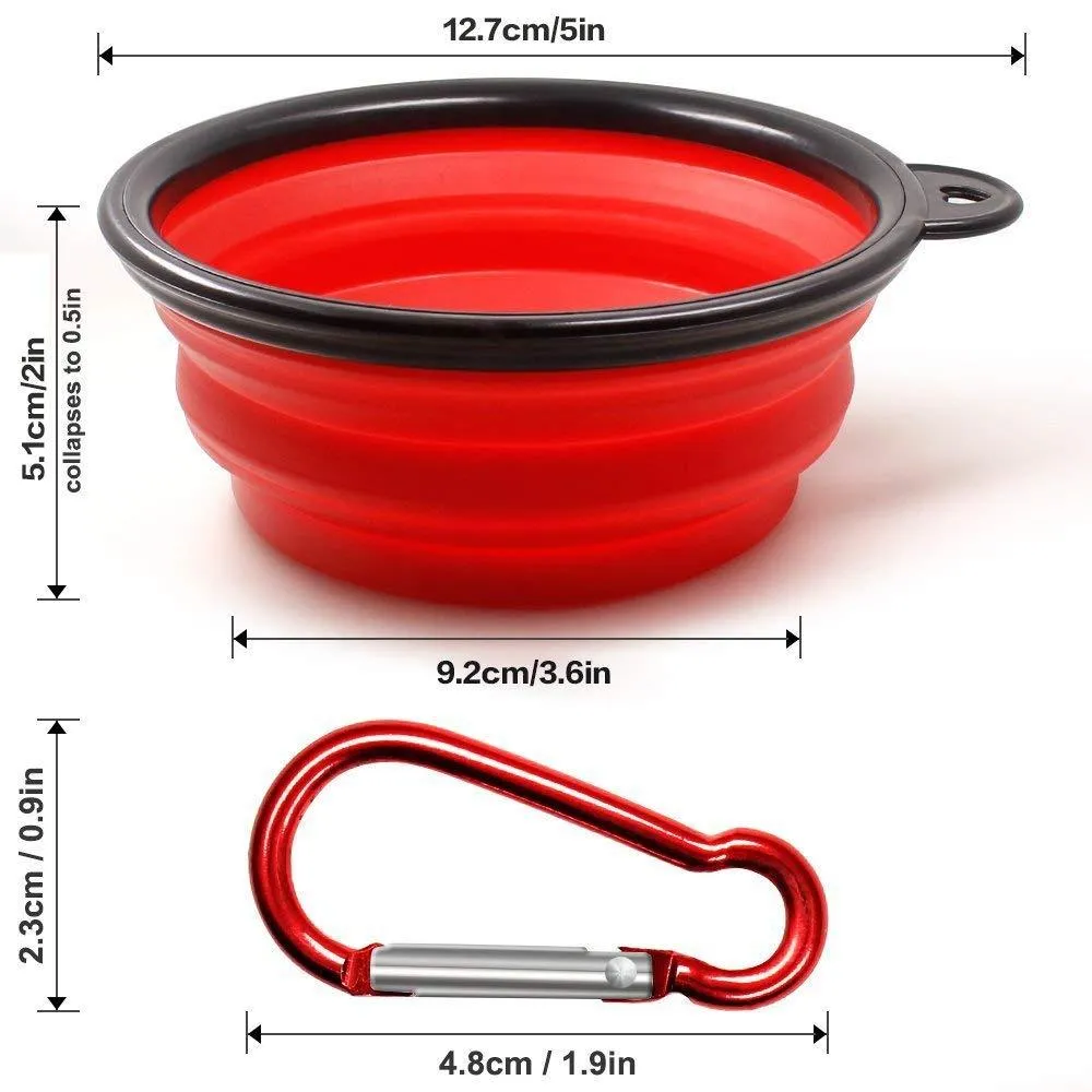 Collapsible Travel Dog Bowls - 3 Pack Set
