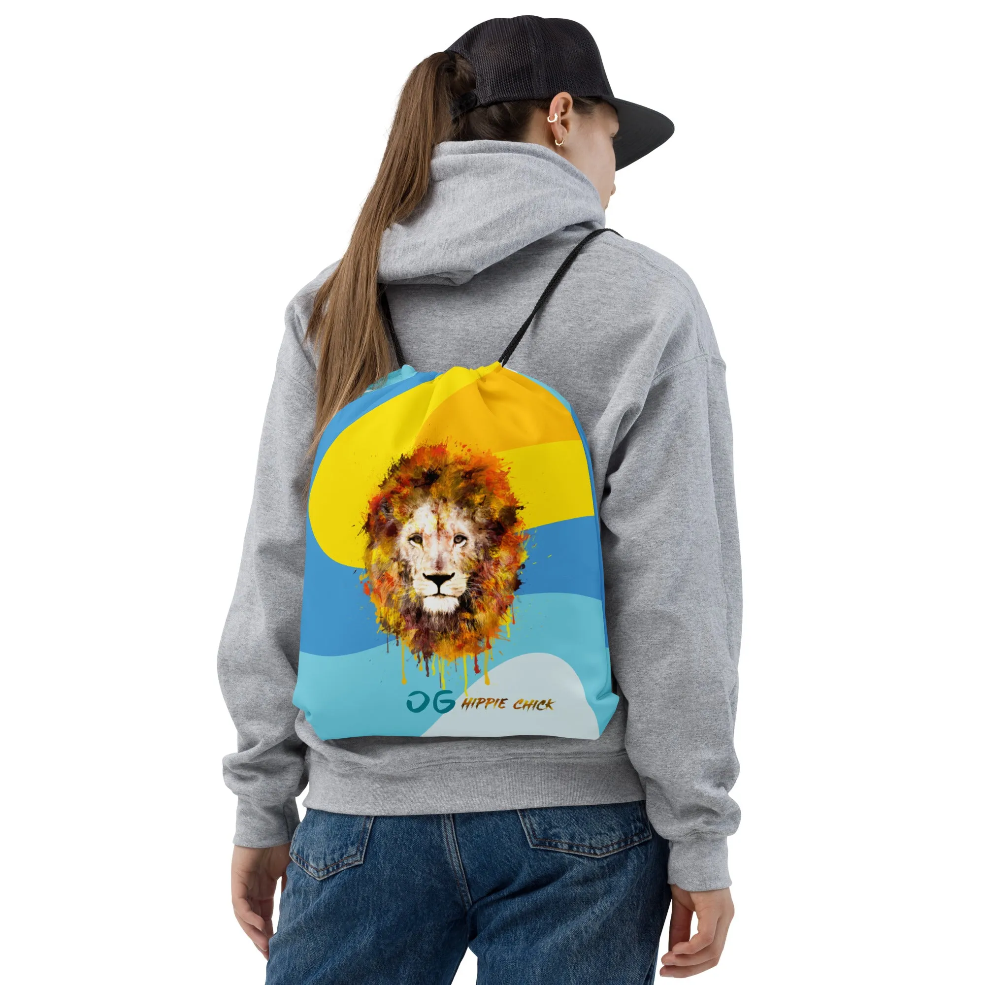 Color Waves Drawstring Bag