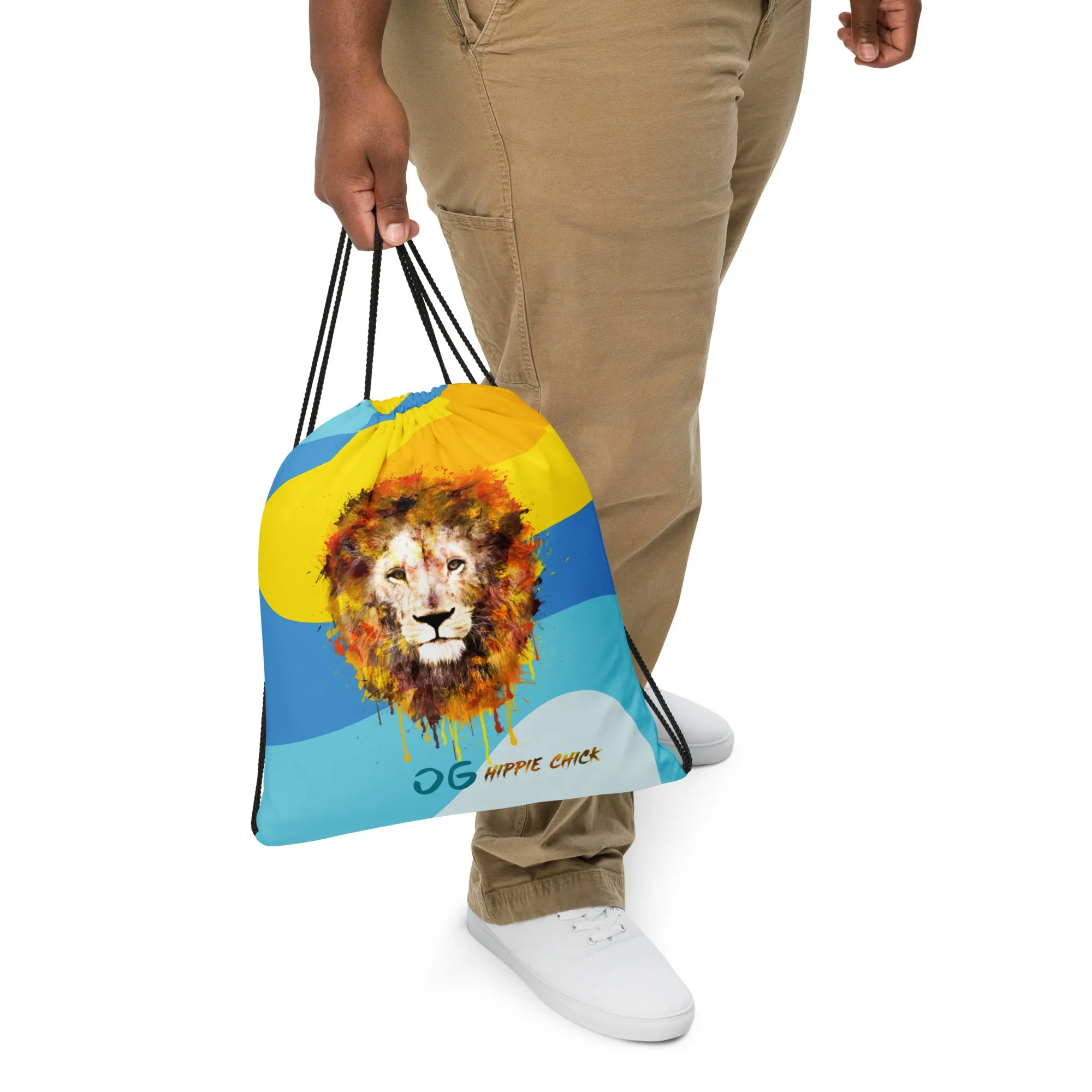 Color Waves Drawstring Bag