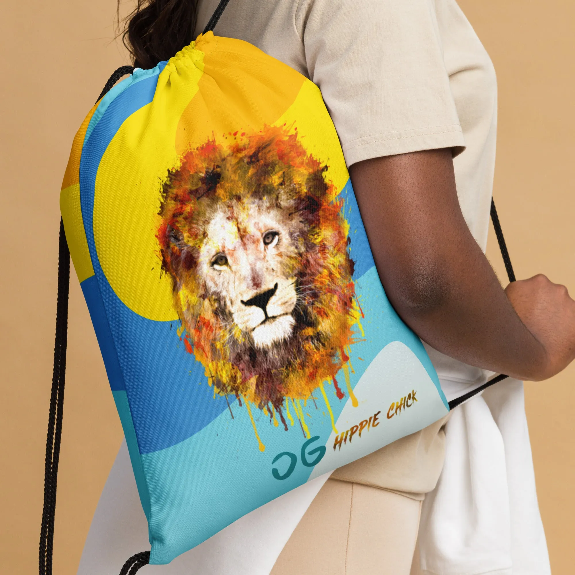 Color Waves Drawstring Bag