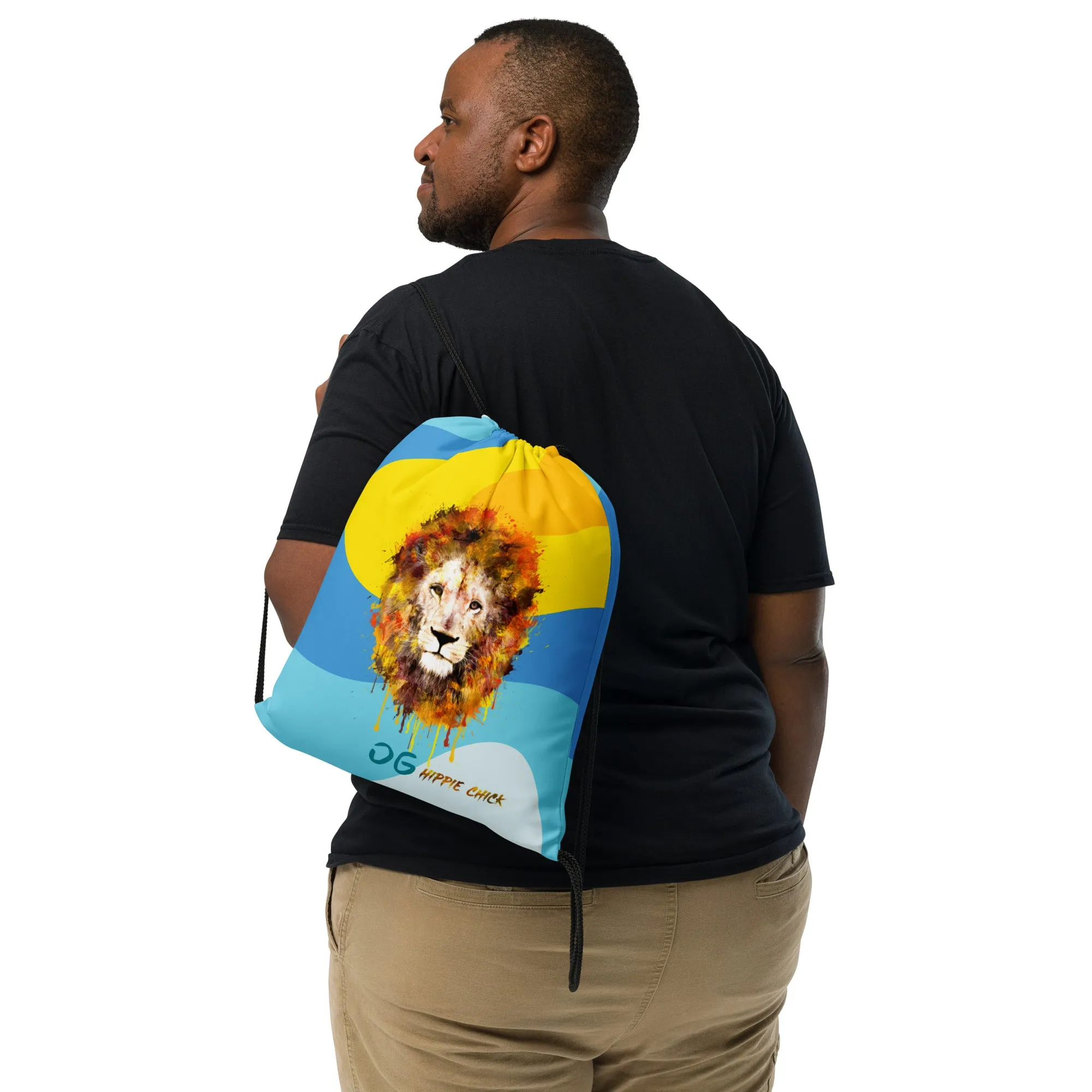 Color Waves Drawstring Bag